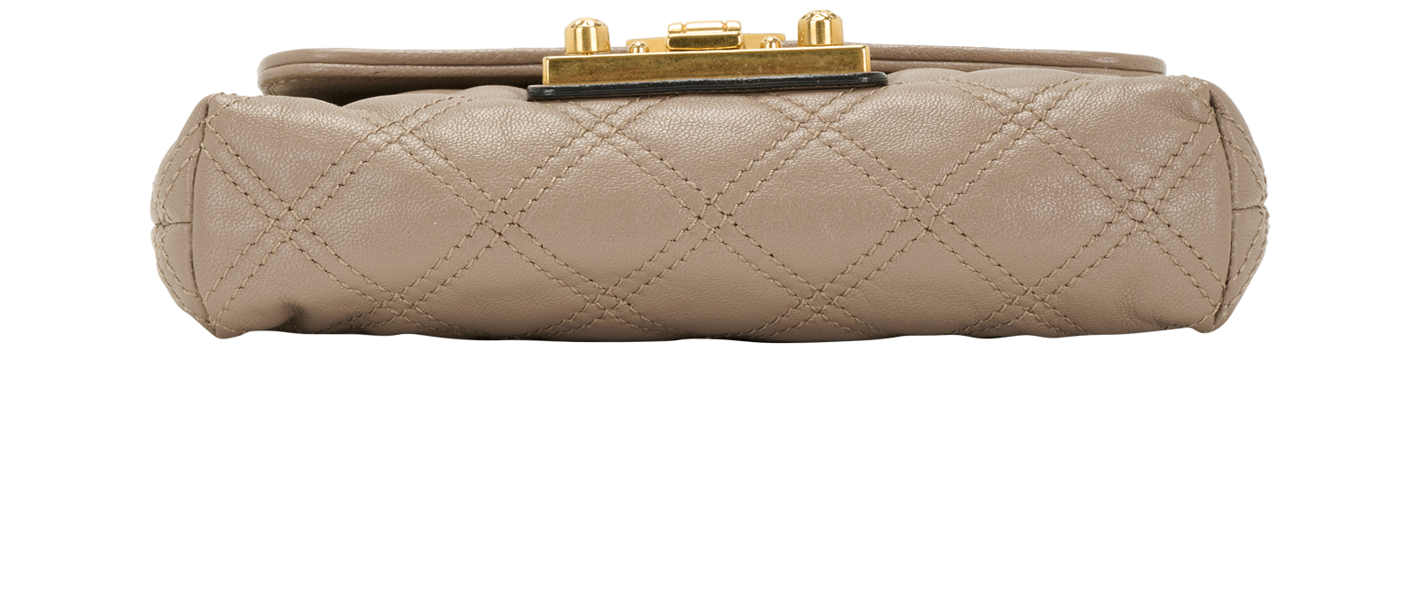 Quilted Shoulder Bag, &pound;110, Handbags, Taupe, Leather, Top view
